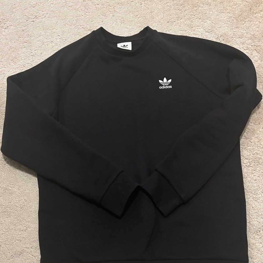 Adidas Men's Classic Black Crewneck Sweater